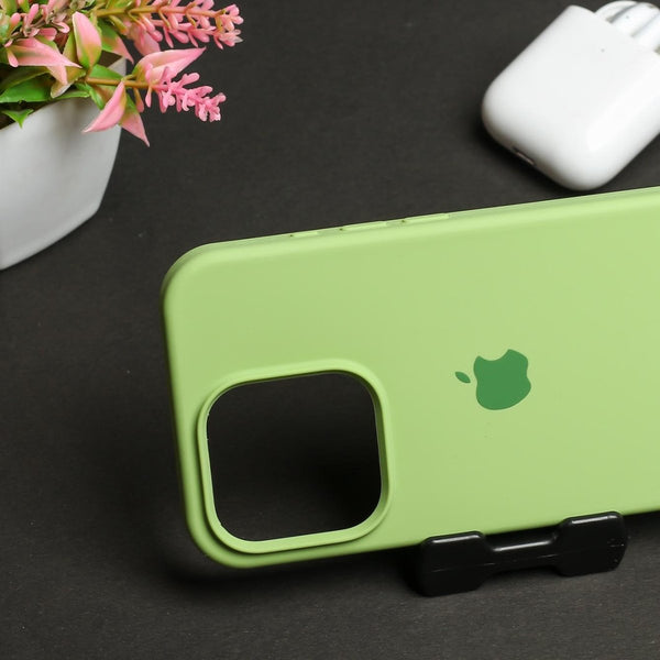 Light Green Original Silicone case for Apple iphone 14 Pro - The Hatke