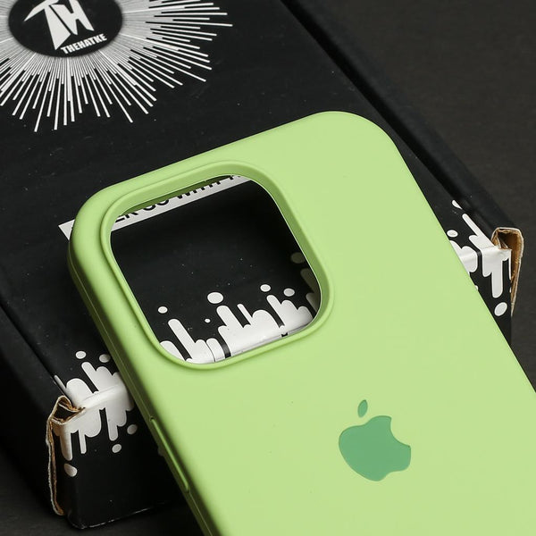 Light Green Original Silicone case for Apple iphone 14 Pro - The Hatke