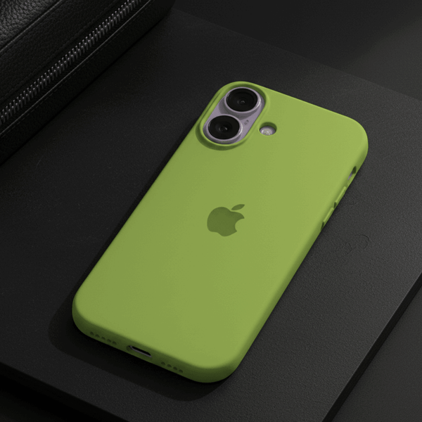 Light Green Original Silicone case for Apple iphone 16 - The Hatke
