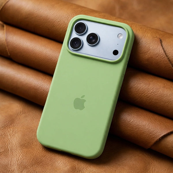 Light Green Original Silicone case for Apple iphone 18 Pro - The Hatke