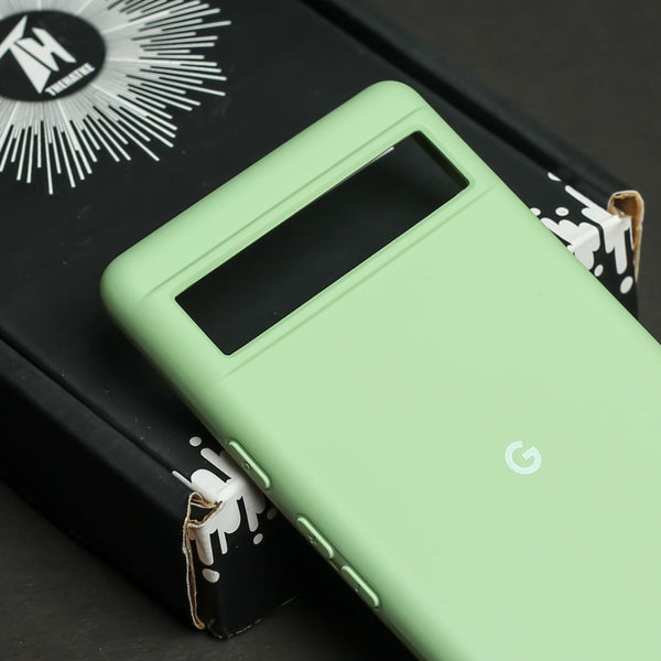 Light Green Original Silicone case for Google Pixel 7 - The Hatke