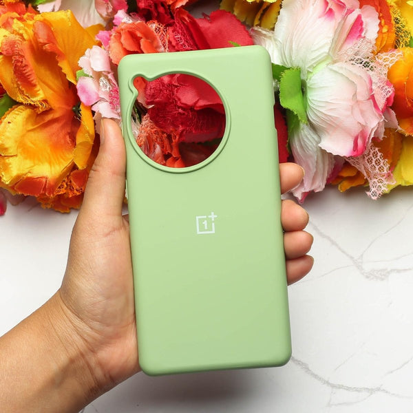 Light Green Original Silicone case for Oneplus 12R - The Hatke