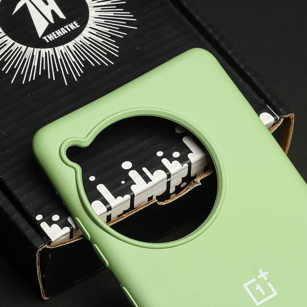 Light Green Original Silicone case for Oneplus 12R - The Hatke