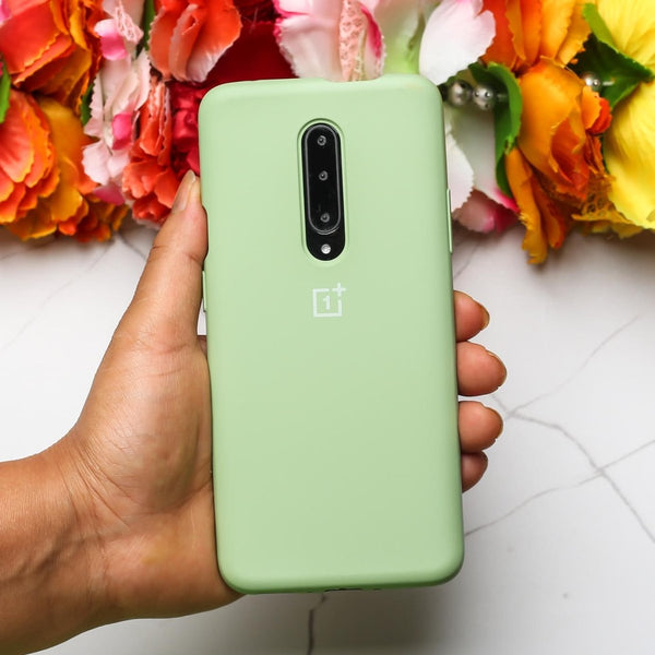 Light Green Original Silicone case for Oneplus 7 Pro - The Hatke