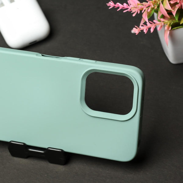 Light Green Original Silicone case for Redmi 12 5G - The Hatke