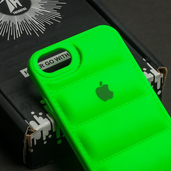 Light Green Puffon silicone case for Apple iPhone 7 - The Hatke