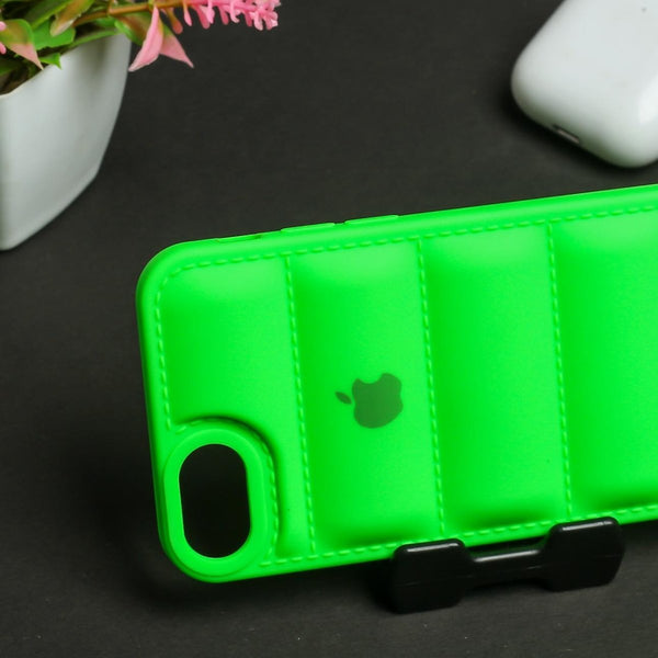 Light Green Puffon silicone case for Apple iPhone 7 - The Hatke