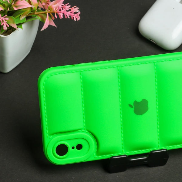 Light Green Puffon silicone case for Apple iPhone Xr - The Hatke