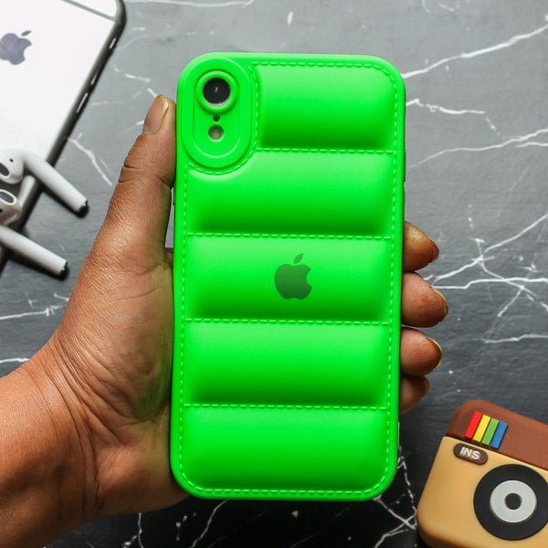 Light Green Puffon silicone case for Apple iPhone Xr - The Hatke