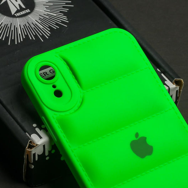 Light Green Puffon silicone case for Apple iPhone Xr - The Hatke