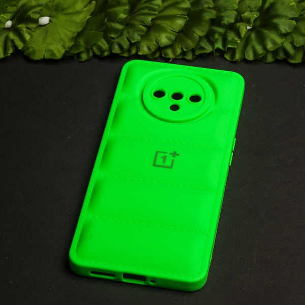 Light Green Puffon silicone case for Oneplus 7t - The Hatke