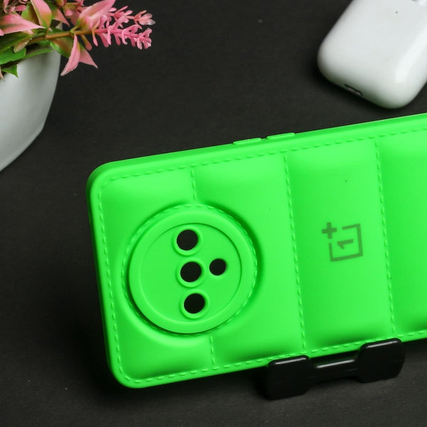 Light Green Puffon silicone case for Oneplus 7t - The Hatke