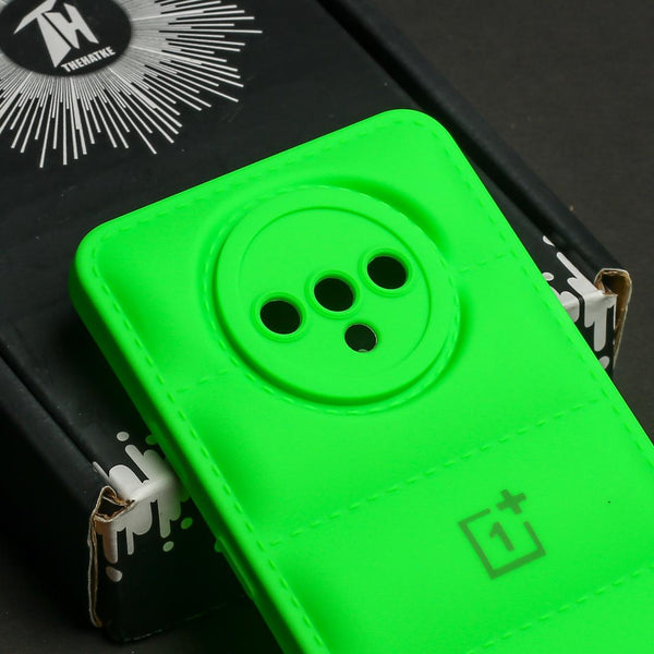 Light Green Puffon silicone case for Oneplus 7t - The Hatke