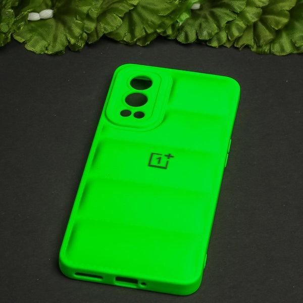 Light Green Puffon silicone case for Oneplus Nord 2 - The Hatke
