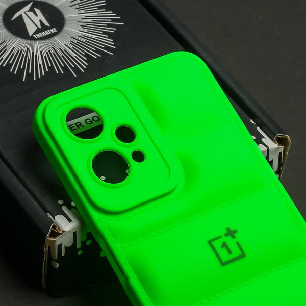 Light Green Puffon Silicone case for Oneplus Nord CE 2 Lite - The Hatke