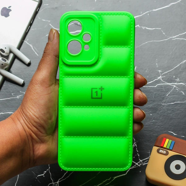Light Green Puffon Silicone case for Oneplus Nord CE 2 Lite - The Hatke
