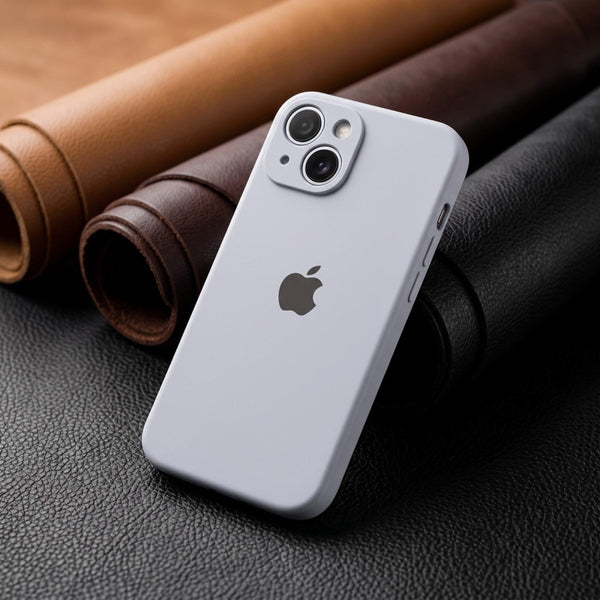 Light Grey Camera Original Silicone Case for Apple Iphone 13 - The Hatke