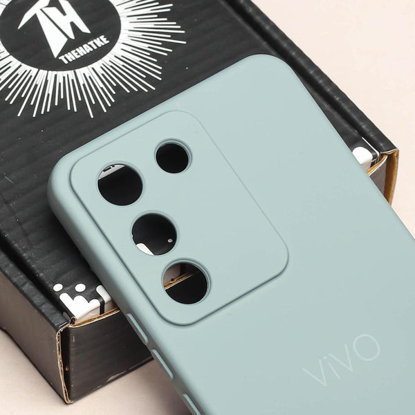 Light Grey Camera Original Silicone case for Vivo Y200 - The Hatke
