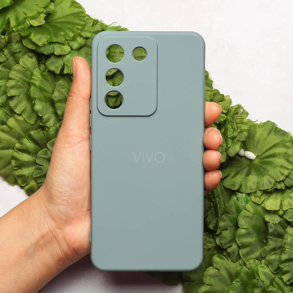 Light Grey Camera Original Silicone case for Vivo Y200 - The Hatke