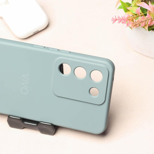 Light Grey Camera Original Silicone case for Vivo Y200 - The Hatke