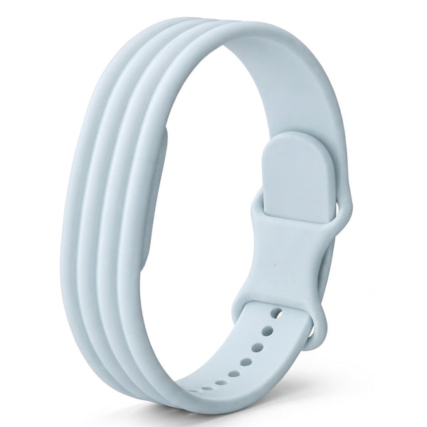 Light Grey Lining Silicone Strap For Google Fitbit Air - The Hatke