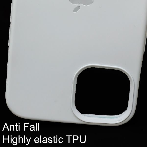 Light Grey Original Silicone case for Apple Iphone 15 Plus - The Hatke