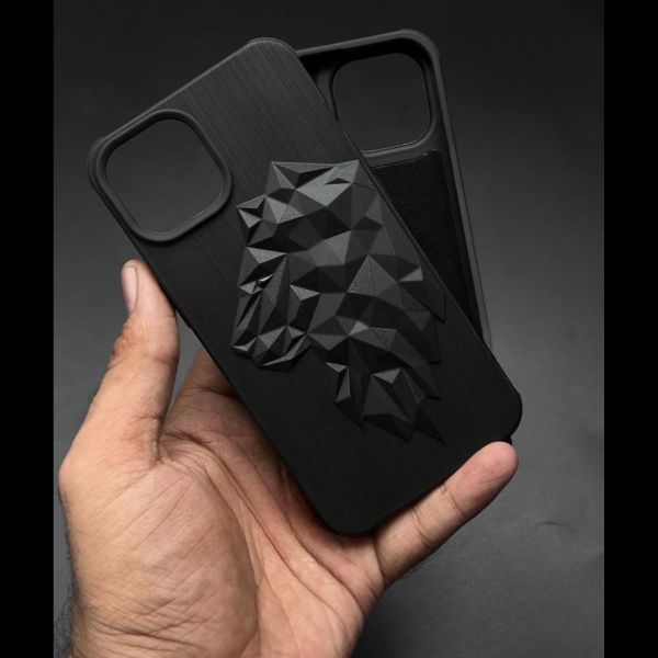 LION Engraved Silicone Case for Apple iphone 13 - The Hatke