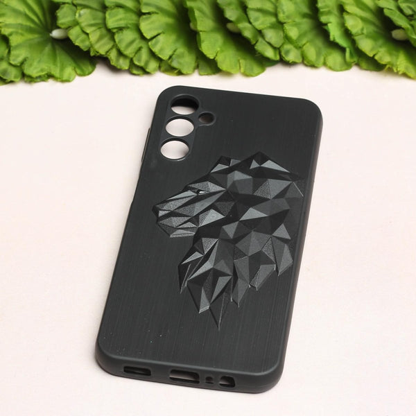 LION Engraved Silicone Case for Samsung A14 - The Hatke