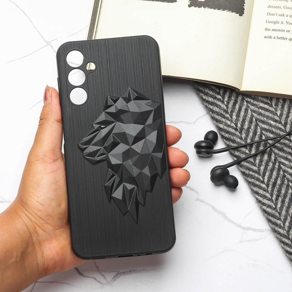 LION Engraved Silicone Case for Samsung A14 - The Hatke