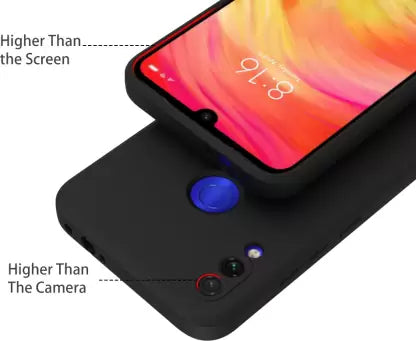 Black Camera Original Silicone Case for Redmi Note 7 Pro