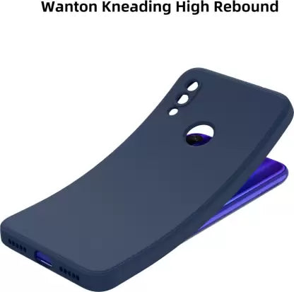 Dark Blue Camera Original Silicone Case for Redmi Note 7 Pro