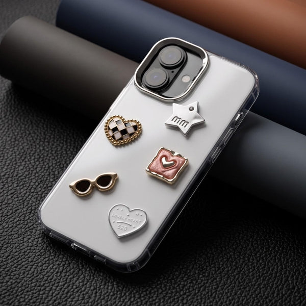 Lovely Heart (520) Silicone Hard Case for Apple iphone 17 - The Hatke