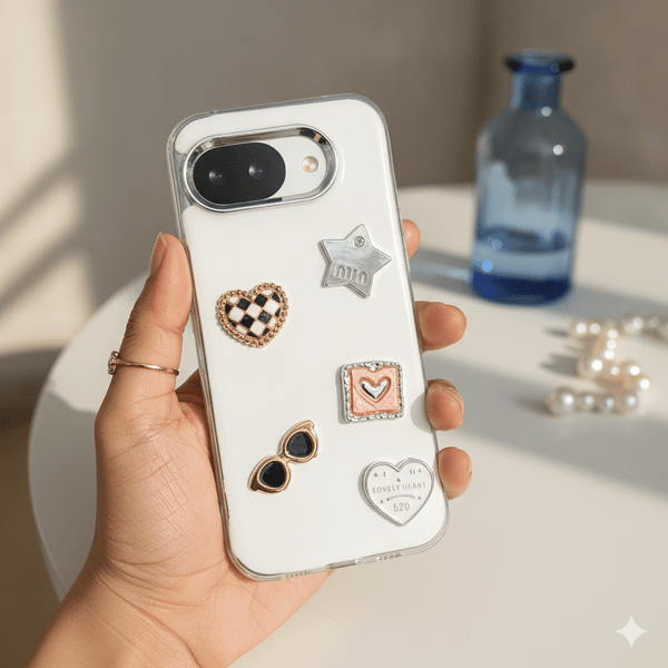 Lovely Heart (520) Silicone Hard Case for Google Pixel 9a - The Hatke