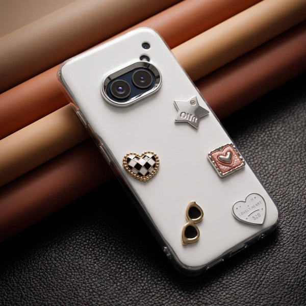 Lovely Heart (520) Silicone Hard Case for Nothing Phone 2A - The Hatke