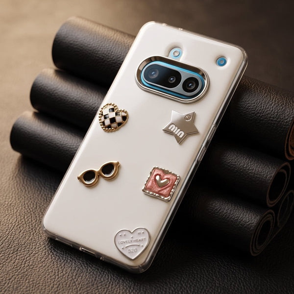 Lovely Heart (520) Silicone Hard Case for Nothing Phone 3a - The Hatke