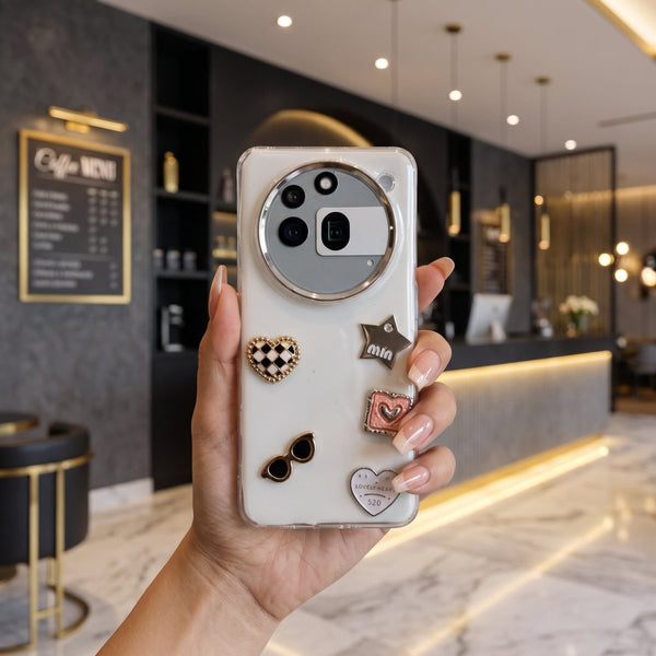 Lovely Heart (520) Silicone Hard Case for Nothing Phone 3a Pro - The Hatke
