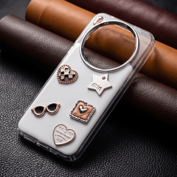 Lovely Heart (520) Silicone Hard Case for Vivo X300 - The Hatke