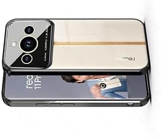 Luxury Plating Black Camera Protection Transparent Case for Realme 11 pro plus - The Hatke