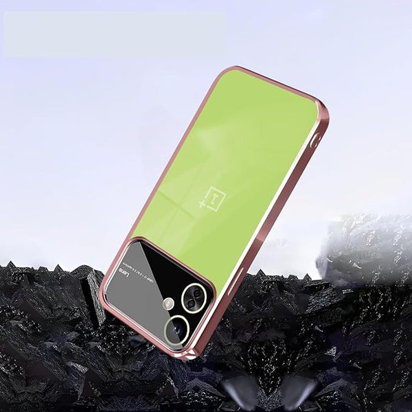 Luxury Plating Pink Camera Protection Transparent Case for Oneplus Nord CE 3 Lite - The Hatke