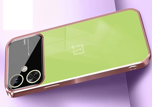 Luxury Plating Pink Camera Protection Transparent Case for Oneplus Nord CE 3 Lite - The Hatke