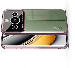 Luxury Plating Pink Camera Protection Transparent Case for Realme 11 pro - The Hatke