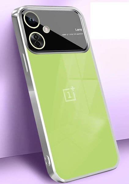 Luxury Plating SIlver Camera Protection Transparent Case for Oneplus Nord CE 3 Lite - The Hatke