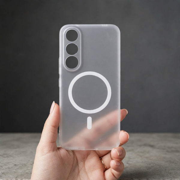White Paper Matte Magsafe Case for Vivo V70 Fe