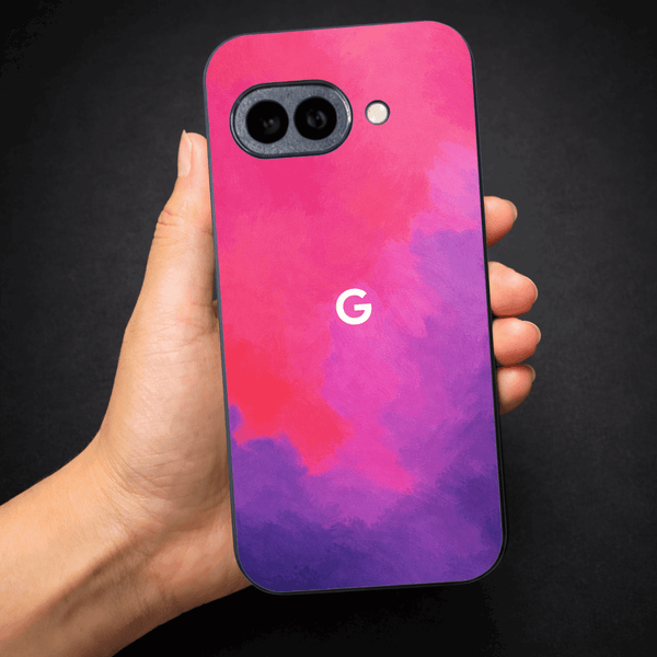 Magenta oil Paint (MB) silicone Case for Google Pixel 9a - The Hatke