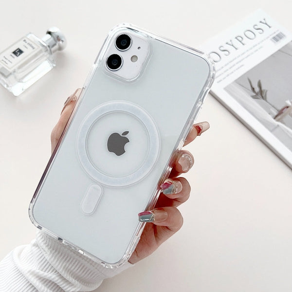 MagSafe Clear Transparent Silicone case for Apple iphone 12 Pro - The Hatke