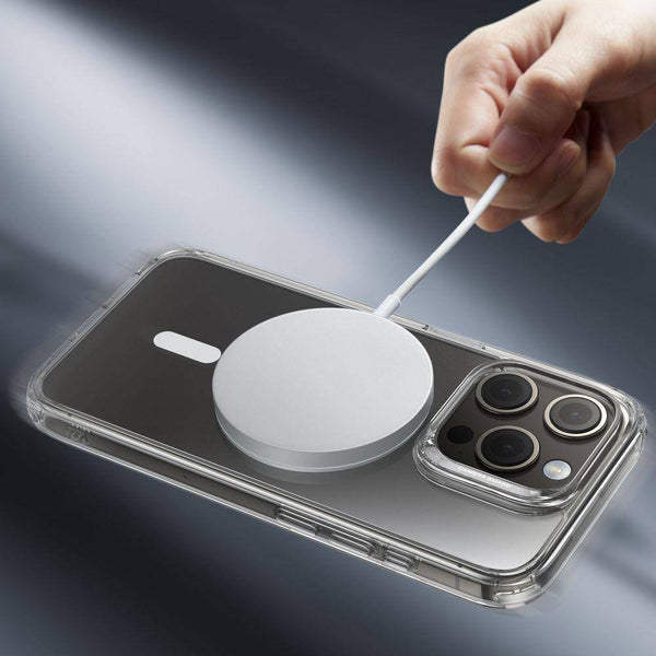 MagSafe Clear Transparent Silicone case for Apple iphone 15 Pro - The Hatke