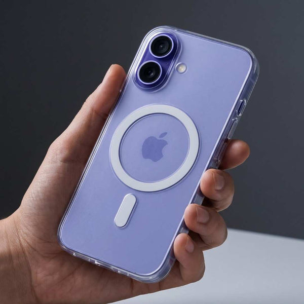 MagSafe Clear Transparent Silicone case for Apple iphone 16 - The Hatke
