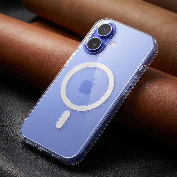 MagSafe Clear Transparent Silicone case for Apple iphone 16 - The Hatke