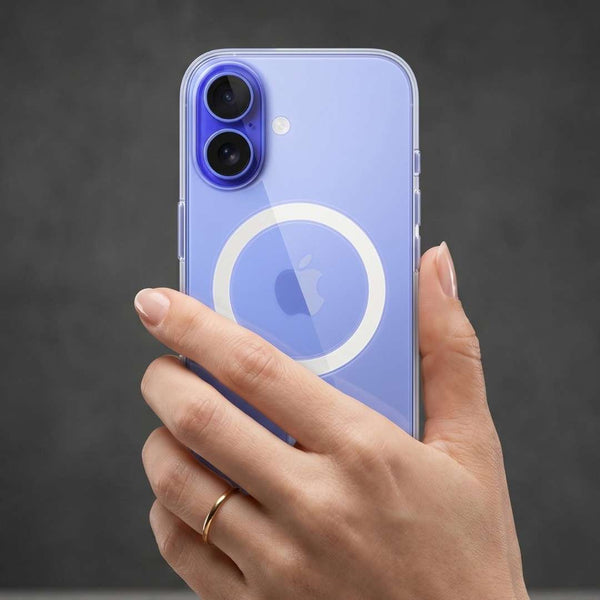MagSafe Clear Transparent Silicone case for Apple iphone 16 - The Hatke