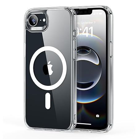 MagSafe Clear Transparent Silicone case for Apple iphone 16E - The Hatke